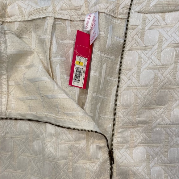 White Double Zipper A-Line Skirt - Picture 9 of 10